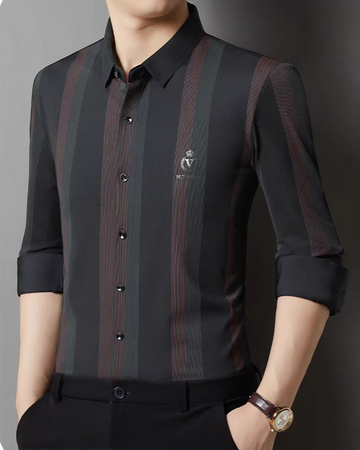 Obsidian Emberline Stripe Formal Shirt