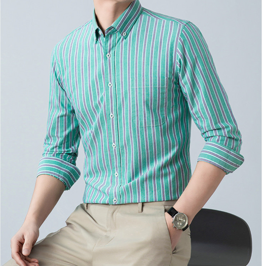 Mintwave Crest Stripe Shirt